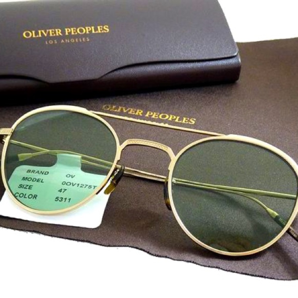 Oliver People’s TK-2 Gold Frame with Green Wash Lens